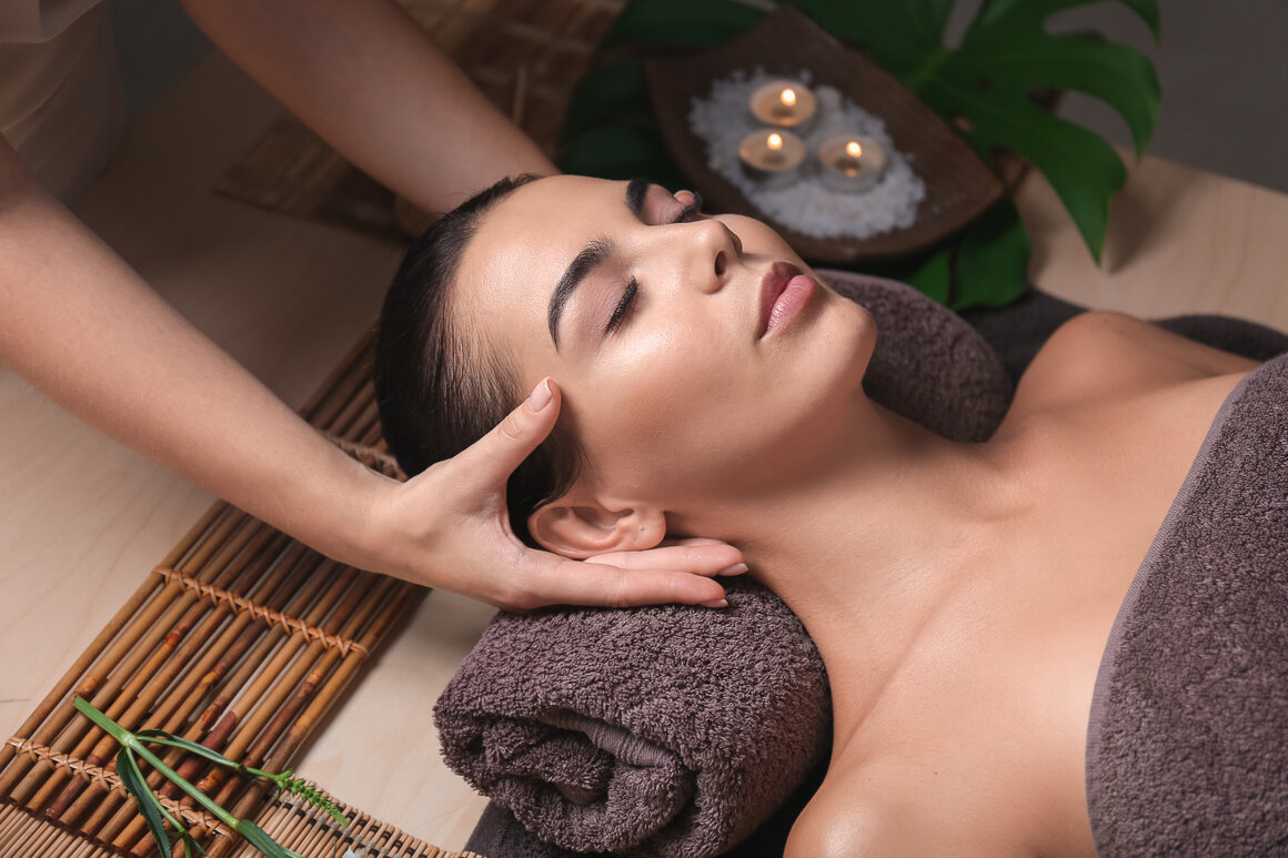 Client enjoying a gentle relaxing back massage